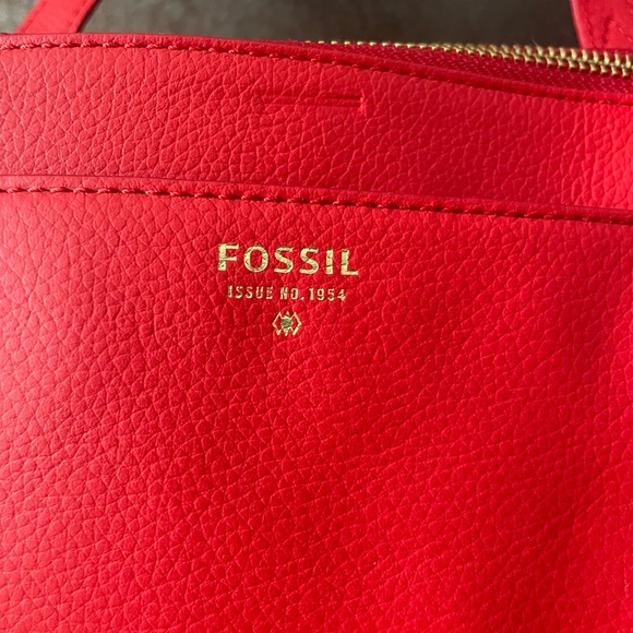 Fossil Leather Handbag Purse Tote - Picture 6 of 14